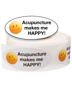 250 Acupuncture Stickers - Acupuncture Makes Me Happy!